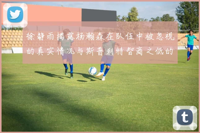 徐静雨揭露杨瀚森在队伍中被忽视的真实情况与斯普利特智商之低的尴尬真相